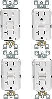 Leviton GFNT2-4W Self-Test SmartlockPro Slim GFCI Non-Tamper-Resistant Receptacle with LED Indicator, Wallplate Not...