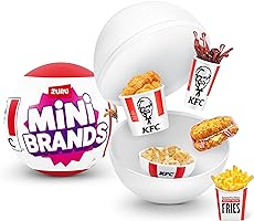 Mini Brands KFC® Series 1 Mystery Capsule by ZURU Real Miniature KFC® Brand Collectible Toy, Capsules of 5 Mystery...